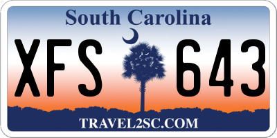 SC license plate XFS643