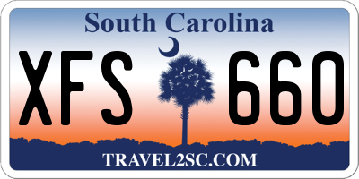 SC license plate XFS660