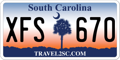 SC license plate XFS670