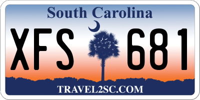 SC license plate XFS681