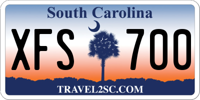 SC license plate XFS700