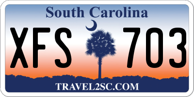 SC license plate XFS703