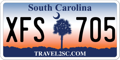 SC license plate XFS705