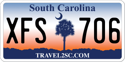 SC license plate XFS706