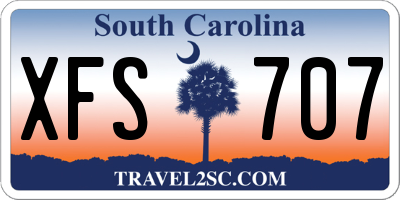 SC license plate XFS707