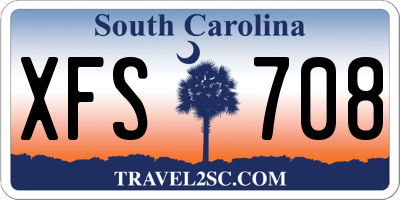 SC license plate XFS708
