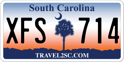 SC license plate XFS714