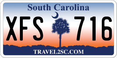 SC license plate XFS716