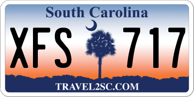 SC license plate XFS717