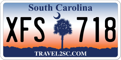 SC license plate XFS718