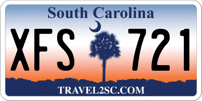 SC license plate XFS721