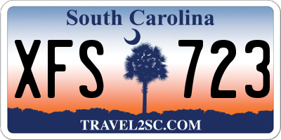 SC license plate XFS723