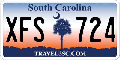 SC license plate XFS724