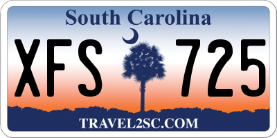 SC license plate XFS725
