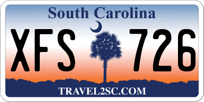 SC license plate XFS726