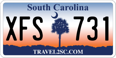 SC license plate XFS731