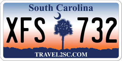 SC license plate XFS732