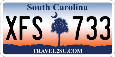 SC license plate XFS733
