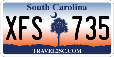 SC license plate XFS735