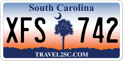 SC license plate XFS742