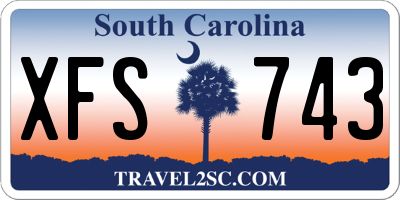 SC license plate XFS743