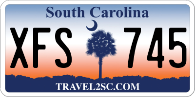 SC license plate XFS745