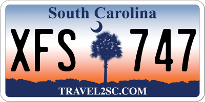 SC license plate XFS747