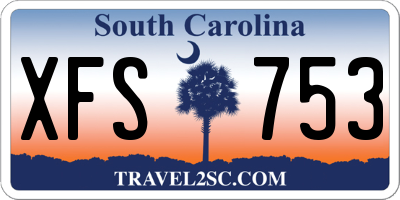 SC license plate XFS753