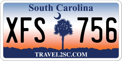 SC license plate XFS756