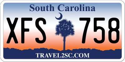 SC license plate XFS758