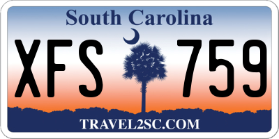 SC license plate XFS759