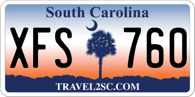 SC license plate XFS760