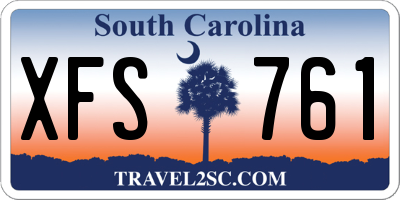 SC license plate XFS761