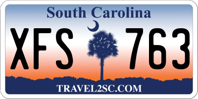 SC license plate XFS763