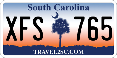 SC license plate XFS765