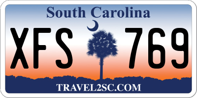 SC license plate XFS769