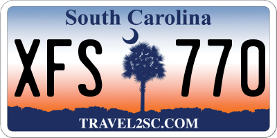 SC license plate XFS770
