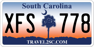 SC license plate XFS778