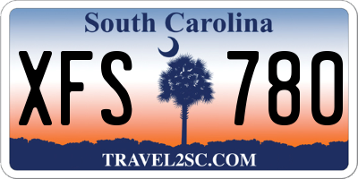 SC license plate XFS780