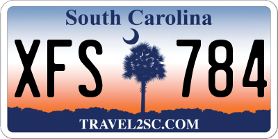 SC license plate XFS784