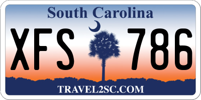 SC license plate XFS786