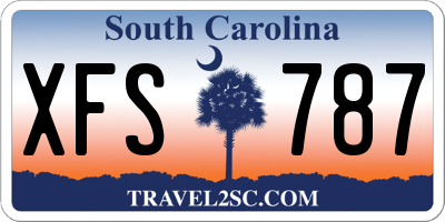 SC license plate XFS787
