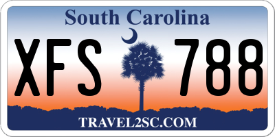 SC license plate XFS788