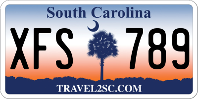 SC license plate XFS789