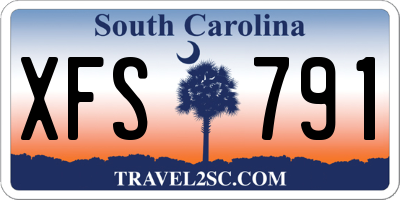 SC license plate XFS791