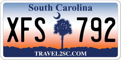 SC license plate XFS792