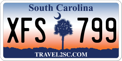 SC license plate XFS799