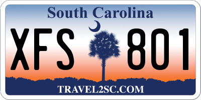 SC license plate XFS801