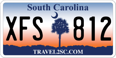 SC license plate XFS812