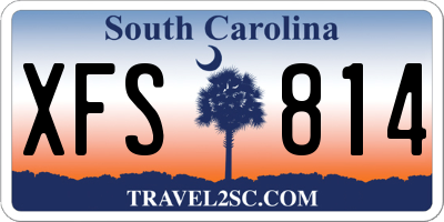 SC license plate XFS814
